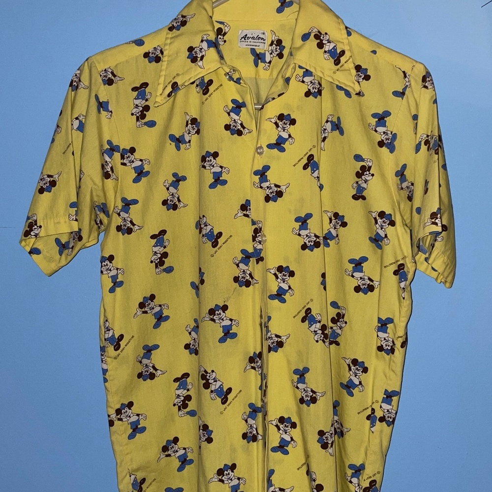 Vintage Avalon Mickey Mouse Buttondown Shirt